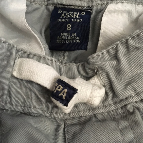 Boys Gray Shorts US Polo Assn Grey Size 8 Kids - Picture 2 of 5